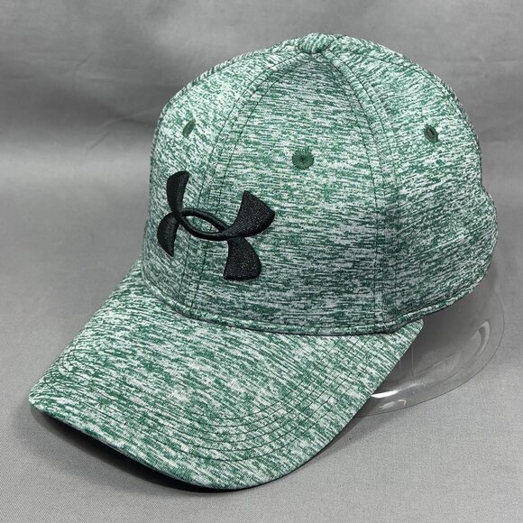 Under Armour Strapback Hat Cap Green Performance Activewear Golf Tennis Mens - Picture 1 of 14